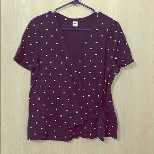 Polka Dot wrap tee